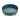 Round spice organizer tray with teal/green textured interior and four gold-tone feet