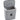 Grey 9L trash can with top open view and swing lid latch