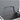 Grey 9L trash can interior with hinged flap and liner support ring