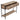 Console table with two drawers and open lower shelf, wood-look finish, metal frame