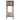 Console table with wood-look top and open lower shelf, black metal frame