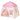 Castle play tent with flower garland roof, arch door curtains, and window details