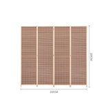 Bamboo room divider size 200cm wide, 180cm high, 4 woven panels