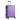 Purple hardside suitcase with slash texture, telescoping handle and four spinner wheels (side view)