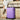 Purple hardside travel suitcase with slash texture, spinner wheels and telescoping handle