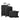 Black hardside spinner suitcase set, 20/24/28 in, hard shell with wheels