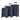 3 blaue Hartschalen-Spinnersuitcases (20/24/28 Zoll) mit Kombinationsschloss