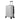 Grey 24-inch hardshell rolling suitcase with telescoping handle and four spinner wheels