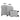 Grey hardshell rolling suitcase set, two sizes with telescoping handles and spinner wheels