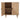 80cm Rattan Sideboard mit offener Tür, Innenfach und zwei Ebenen