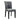Tufted velvet dining chair, dark gray padded seat with button-tufted back, nailhead trim