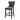 Dark gray velvet button-tufted wooden bar stool with arched back and studded nailhead trim