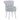 Light gray plush upholstered accent chair with rounded arms and white legs