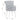 Light gray plush upholstered dressing chair with rounded back and white legs