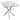 Clear glass-top metal table with chrome support legs and cross-brace