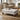 Beige velvet ottoman footstool with button-tufted top and gourd-shaped wooden legs