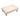 Cream velvet ottoman footstool with button-tufted top and gourd-shaped wooden legs