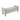 Beige linen upholstered storage bench with tufted top and rolled arms