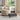 Rectangular tofu-shaped footstool in dark gray linen upholstery with wooden legs