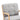 Grey upholstered rocking chair backrest with button tufting and light wood arm supports