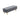 Dark gray linen bedroom bench with wooden legs and rectangular cushioned top.