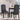 Grey velvet high-back dining chair set of 2, studded trim and ring handle detail