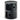 Round storage unit with 2 drawers, dark gray body and black drawer inserts