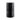 Black 3-tier plastic storage unit with three front drawers and round pull holes