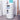 Round 3-tier storage unit with three drawers, white finish and circular knob pulls