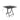 80cm square folding dining table with dark tabletop and black metal legs