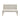 Beige linen dining bench backrest with button tufting and wooden legs