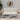 Beige linen dining bench with button-tufted back and arms, square wooden legs