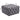 Grey velvet square footstool dimensions: 70cm x 70cm x 40cm, button-tufted top