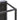 Close-up of black metal frame corner and support on grey footstool