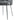 Bottom view of gray upholstered dining chair with chrome metal legs and glides