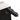 Ottoman storage hinge and black support bracket detail with tufted top and legs.