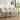 Set of 2 white bar stools, tufted high back chairs with wood legs