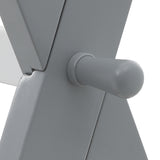Round connector knob on the grey support rail of the children’s pine bed