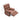 Brown faux leather recliner armchair size chart with labeled dimensions and seat depth