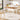 Wooden dining table with warm brown rectangular top and white legs