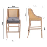 Bar stool size diagram: 109cm height, 42cm width, 48cm depth