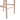 Wood rattan bar stool legs with crossbar support and bottom stretchers