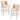 Light wood bar stool set of 2 with woven backrest and white upholstered seats