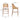 Wooden rattan bar stool size diagram: 109cm height, 77cm seat height, rattan back