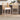 Set of 2 wooden rattan bar stools with backrests, light wood, beige seat cushions