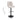 White height-adjustable swivel bar stool with black base and footrest ring