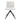 Plush white upholstered bar stool with padded back, cushioned seat, and black tripod legs