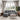 Grey chenille L-shaped sofa with chaise and rivet-trimmed arms, 3-seat back