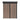 Outdoor metal storage shed front panel close-up with lockable door and black trim