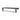 Wall-mounted arched bathroom mirror with aluminum frame and black mounting bar
